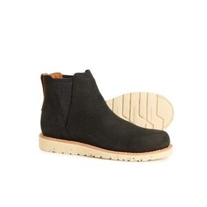 Irish Setter Fifty Chelsea Boots Womens 9 Black Leather Wedge Sole Pull On